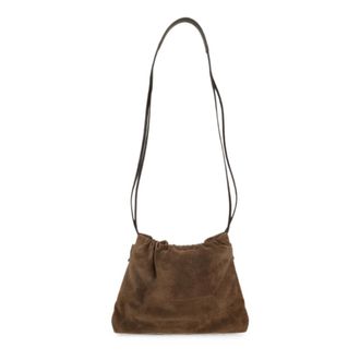 Brunello Cucinelli BC Duo Suede Tas - Dames - Tassen - Beige - Maat: ONE Size Su&egrave;de