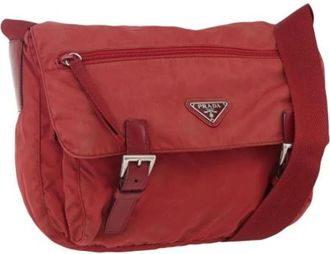 Prada Pre-owned Cross Body Bags, female, Red, Size: ONE SIZE Pre-owned Cross Body Bag