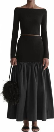 A.L.C. Cami Maxi Skirt In Black/navy