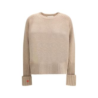Tory Burch Beige Merino Wool Womens Sweatshirt