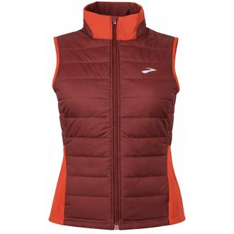 Brooks Shield Hybrid 2.0 Womens Dark Red Gilet - Size X-Small