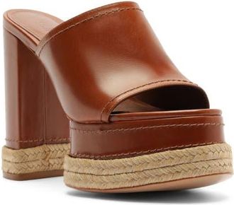 Schutz Darah Platform Sandal in Cognac at Nordstrom, Size 9.5