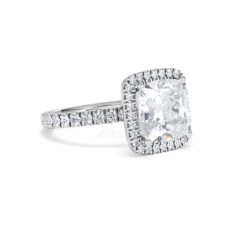 The Diamond Store Beatrice 5.75ct Lab Diamond Cushion Cut Engagement Ring in 18K White Gold G/VS1