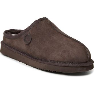 Dearfoams Fireside Grafton Genuine Shearling Clog Slipper in Coffee at Nordstrom, Size 12