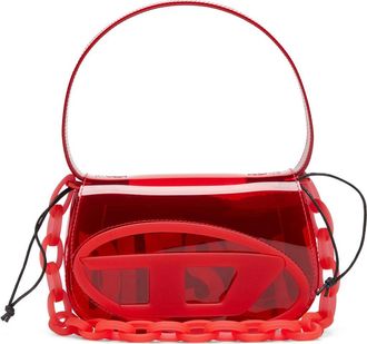 Diesel 1DR-Iconic Transparent TPU Shoulder Bag in Red at Nordstrom