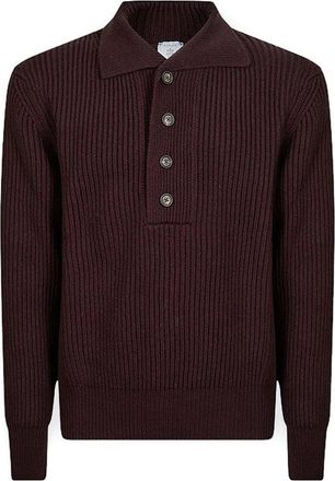 Eleventy Knitwear Polo Burgundy