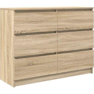 vidaXL Sideboard Sonoma Oak 100x35x76 cm Engineered Wood vidaXL