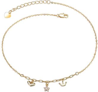 Rachel Glauber 14K Plated Cz Chain Bracelet