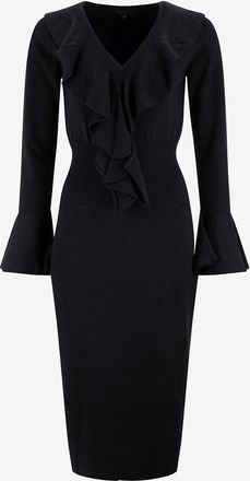 Luisa Spagnoli Midi-Strickkleid mit V-Ausschnitt Malimba