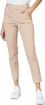 Esqualo Skylar Stretch Block Trousers In Sand
