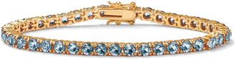 Palm Beach Jewelry Birthstone Tennis Bracelet in Gold-Plated