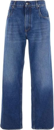 Dolce & Gabbana Plaque Logo Jeans - Heren - Regular Fit Jeans - Blauw - XL - Katoen - Jeans