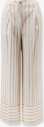 Semicouture Pantaloni in lino a righe - SEMICOUTURE - gender_Woman