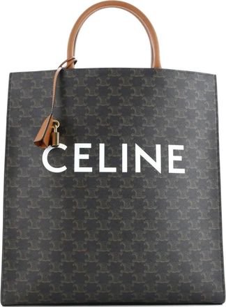 Celine Vertical Cabas Triomphe Coated Canvas Large tote bag - Bruin