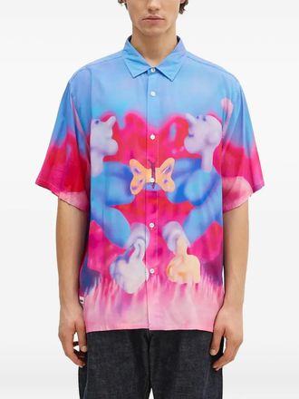 Pleasures Camicia a maniche corte con stampa - Rosa