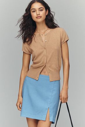 Maeve Notched Mini Skirt