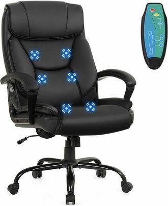 Costway Executive Chair 6 Point Massage 360° Swivels Adjustable High Back Office Chair