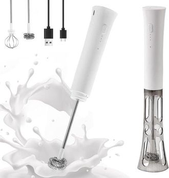 OEM Espumador De Leche Antisalpicaduras, Recargable Con Puerto Usb Tipo C Y Funci&oacute;n De Mezcla Silenciosa, Prepara Capuchino Y Matcha En 15 Segundos