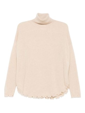 Kujten Mavis frayed sweater - women - Cashmere - 1 - Neutrals