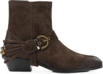Pinko Pinko, Schoenen, Dames, Bruin, 36 EU, Su&egrave;de, Jane 07 Enkellaars