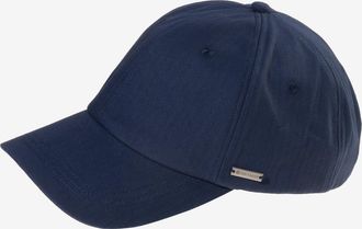 Tom Tailor Baseball Cap TOM TAILOR, blau (dunkelblau), Canvas, Baumwolle, unifarben, Caps Baseball Cap, mit dezenter Fischgr&auml;tenstruktur