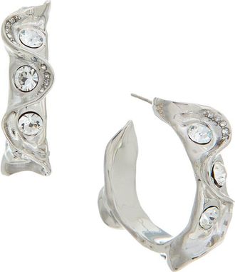Oscar De La Renta Oscar De La Renta Crystal Nest Hoop Earrings