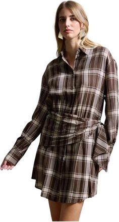 Kaos Abito chemisier - - Dresses - Donna - Marrone - XS