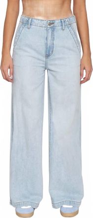 Daze The Kickback High Rise Palazzo Jeans In Baby Talk