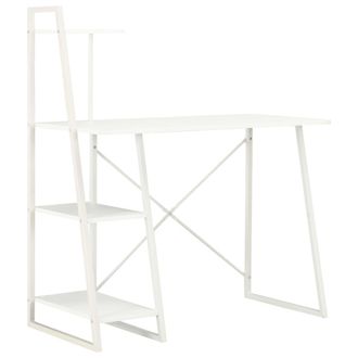 vidaXL Vidaxl - Escritorio Con Estanter&iacute;a Blanco 102x50x117 Cm