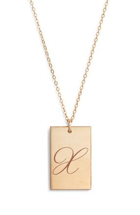 Set & Stones Stella Initial Pendant Necklace in Gold/x at Nordstrom