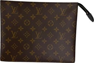 Louis Vuitton Pre-owned Womens Poche Toilette NM Cosmetic Pouch in Brown Leather - Mocha - One Size