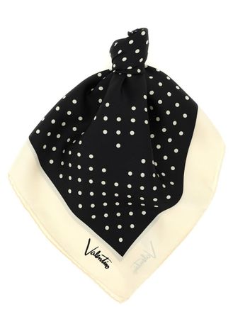 Valentino Garavani Black Polka Dot Scarf
