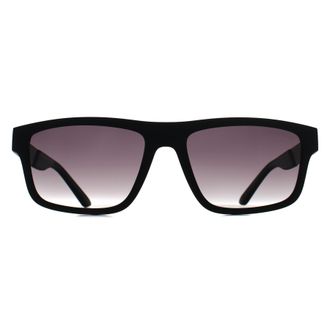 Emporio Armani Rectangle Mens Matte Black Grey Gradient EA4244U Metal - One Size