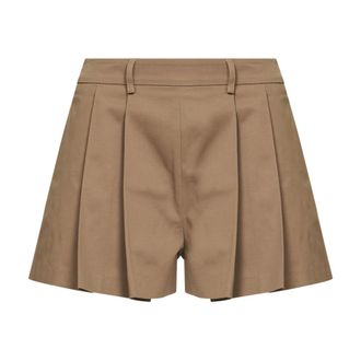 Blanca Vita Short Shorts, female, Brown, Size: XS Seltz Pleated Shorts