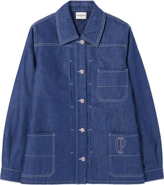 Claudie Pierlot Giacca denim con ricamo - Blu