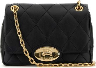 Burberry Black Leather Small Strand Shoulder Bag