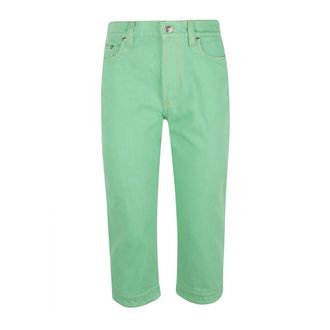 Versace Cropped Jeans, female, Green, Size: W26 Capri Jeans