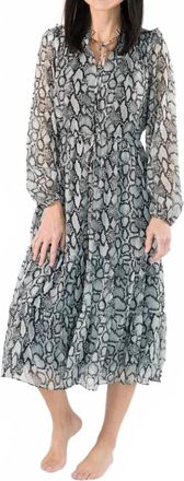 Sugarlips Jayra Snake Print Dress In Black