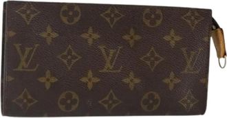 Louis Vuitton Pre-owned Canvas Pouch - Dames - Vintage Clutch - Bruin - ONE Size - Vintage