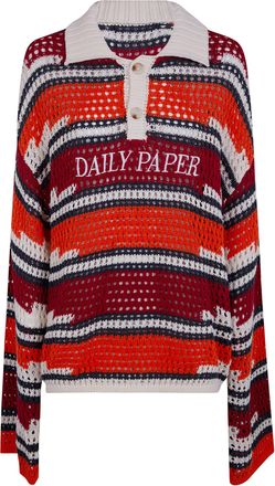 Daily Paper Clothing Kente Stripe Knit Polo