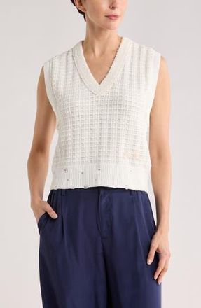SIMKHAI Holdyn Knit Vest in Ivory at Nordstrom Rack, Size X-Small