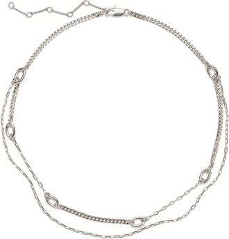 LADY GREY Dual Chain Necklace in Silver at Nordstrom