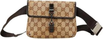 Gucci Pre-owned Belt Bags, female, Beige, Size: ONE SIZE Pre-owned Canvas gucci-bags