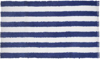 KASANOVA Tappeto bagno ciniglia 60x110 cm righe blu bianco