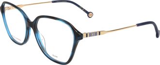 Carolina Herrera Womens 55 mm Blue Havana Eyeglasses