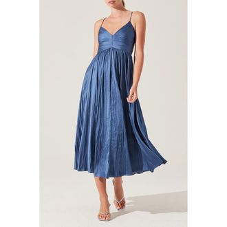 ASTR the Label Maeve Midi Dress in Slate Blue at Nordstrom, Size X-Large