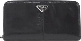 Prada Pre-owned Soft LUX Long Wallet - Dames - Vintage Accessoires - Zwart - ONE Size - Vintage