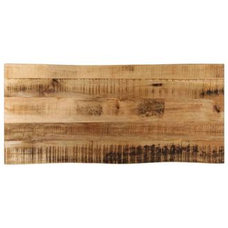 Berkfield Home Table Top Live Edge 80x40x3.8 cm Solid Wood Rough Mango in Brown