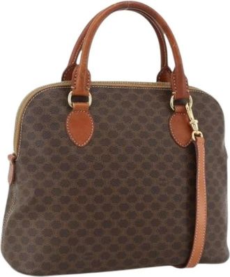Celine Pre-owned Vintage Macadam Canvas Hand Bag - - Pre-owned - Donna - Marrone - ONE SIZE