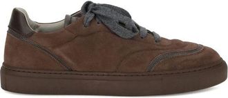 Brunello Cucinelli Brown Rubber Low Top Womens Sneakers